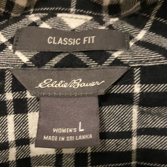 Eddie Bauer plaid flannel button down - Picture 2 of 5